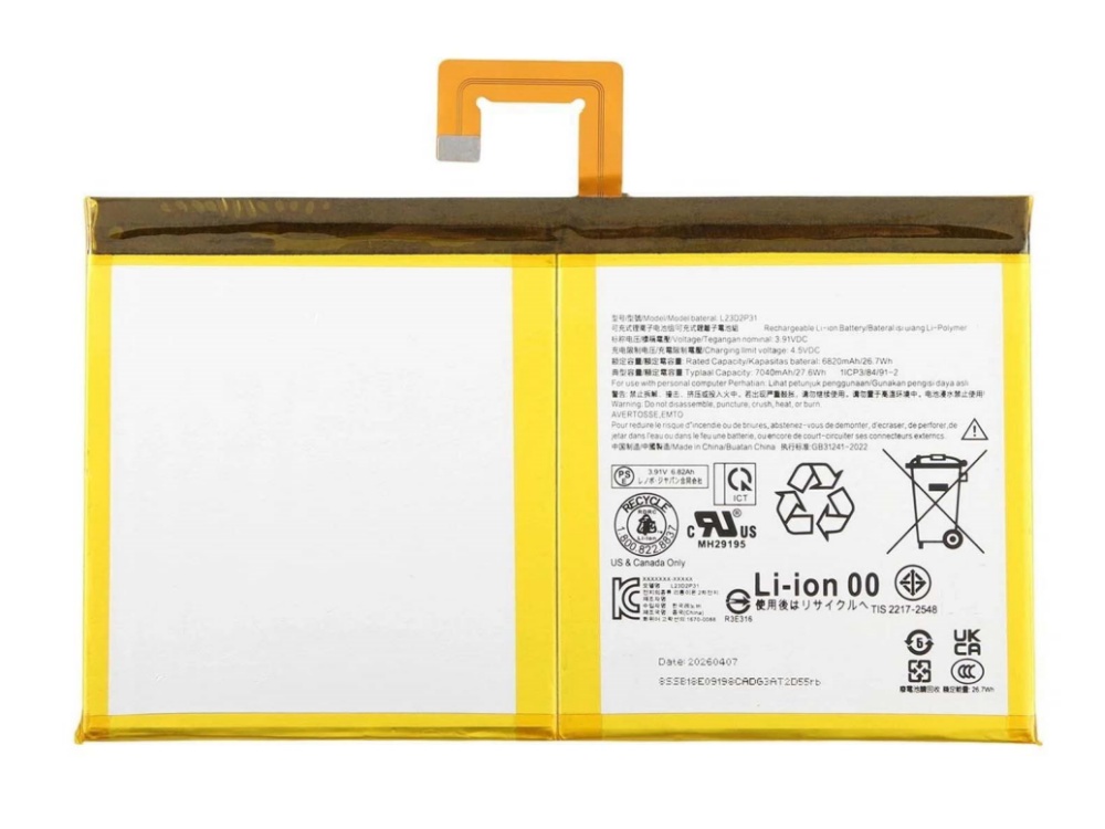 Batteria tablet L23D2P31