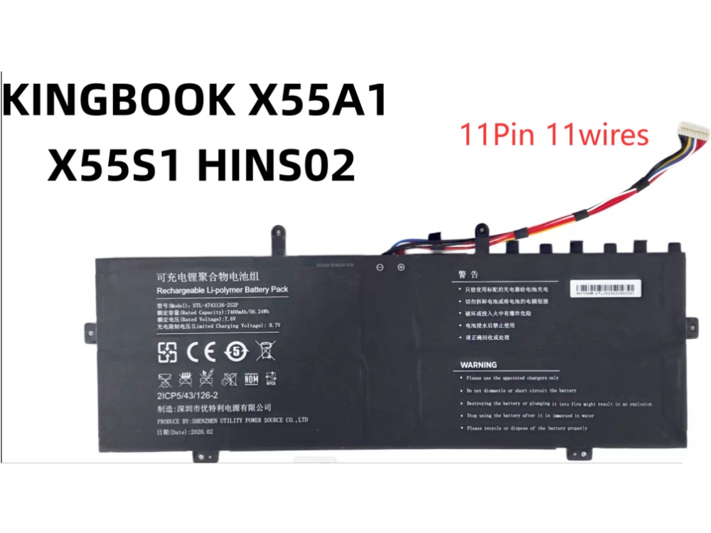 Notebook Batteria UTL-4743126-2S2P